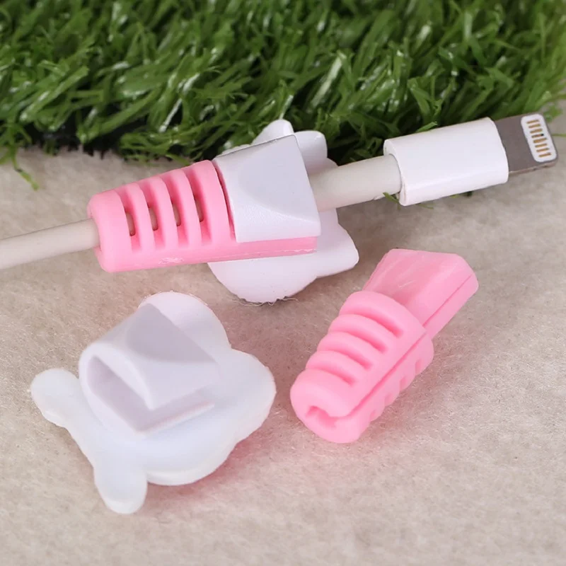 1 шт. защитный шнур с милыми животными мультяшный Мини-силиконовый чехол намотка