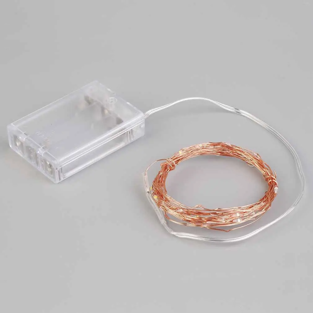 4M 40Led 7 Colors Copper Wire Fairy String Light Waterproof 3 Aa Battery Operated Xmas Wedding Party Festival Decoration | Лампы и