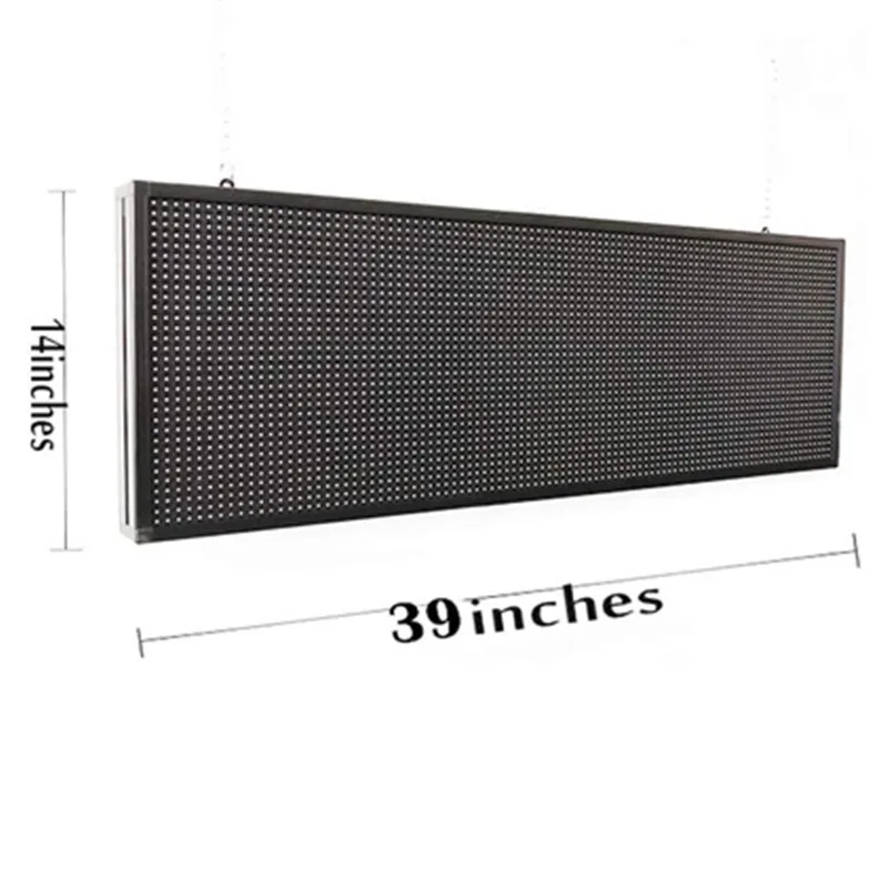 WI FI программируемый светодиодный знак полноцветный 39 &quotX14&quot P10 открытый SMD