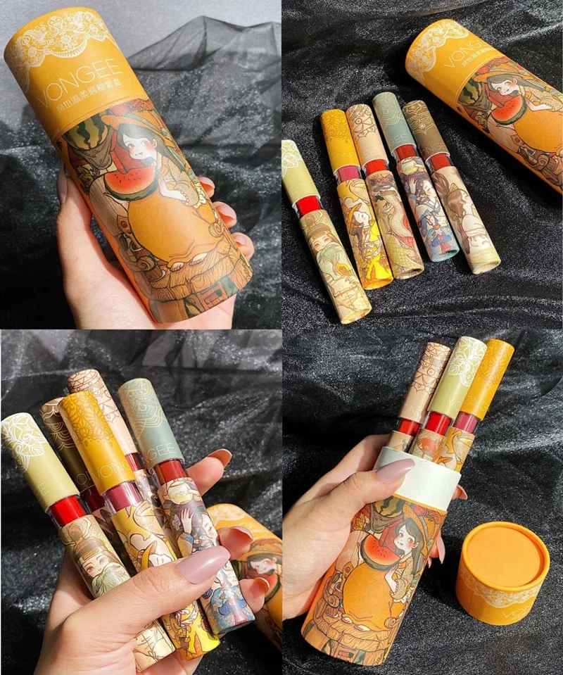 

Women's Matte Velvet Glossy Lipstick Waterproof Nude Sexy Red Tint Makeup Gift Box 5