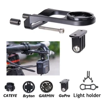bicycle computer stem extension mount holder with gopro camera bracket adapter for garmin edge gps bike mount bryton cateye