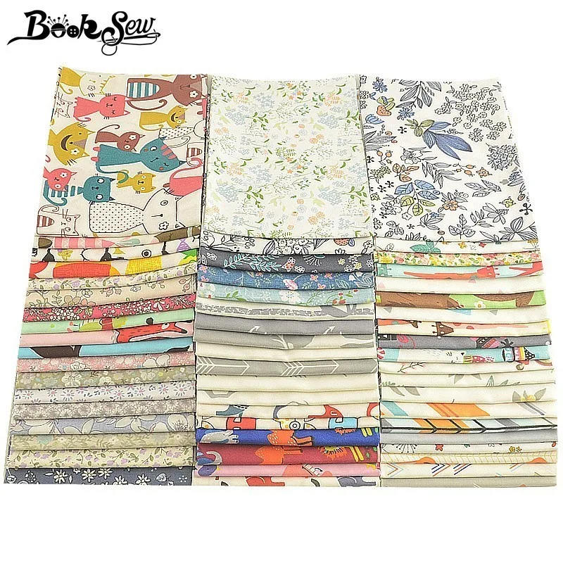 Booksew, 40x50 см, хлопок, ткань Telas Tissu, мультфильм, животные, цветы, серия, Анкара, ткань, подушка, одеяла, сделай сам, пэчворк, для детей