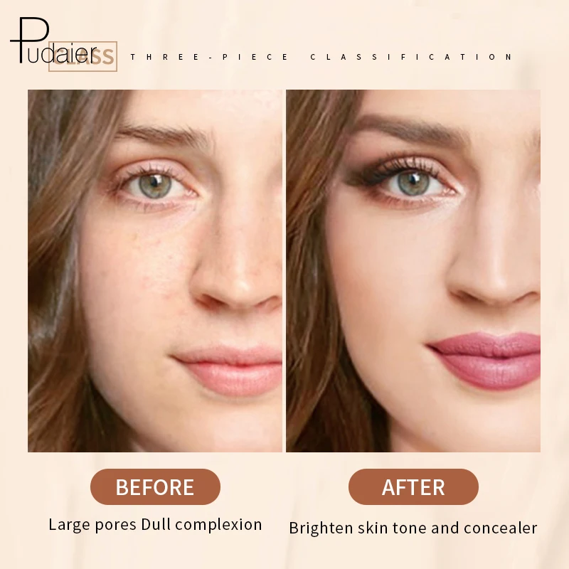 Pudaier основа для макияжа лица крем кожи бронзер пудра жидкий консилер