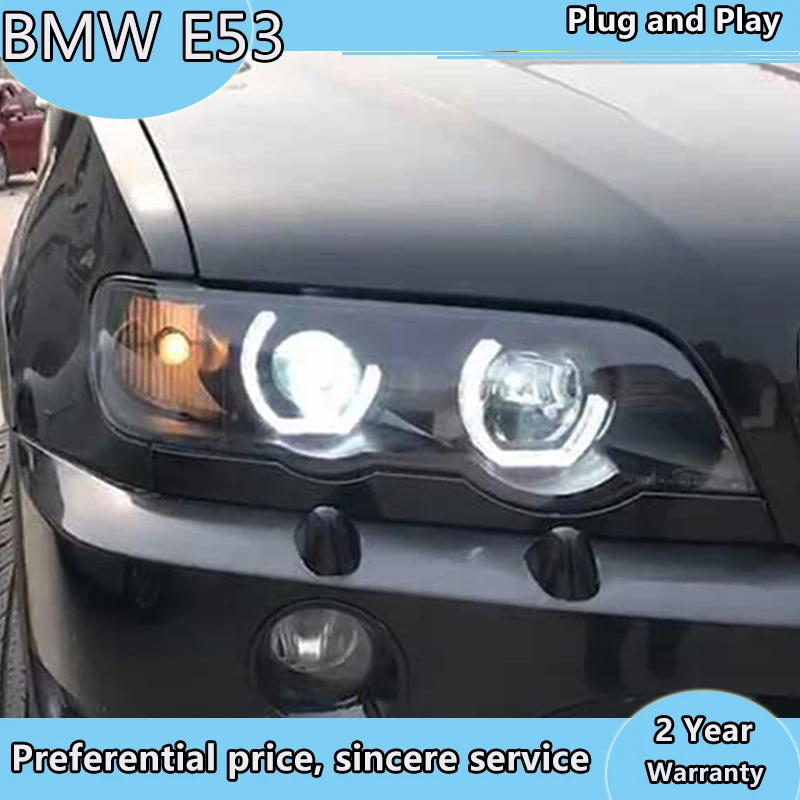 Автомобильный Стайлинг 2 шт. фары в сборе для BMW X5 E53 1998-2003 года 3.0i 4.4i 4.6is 4.8is с