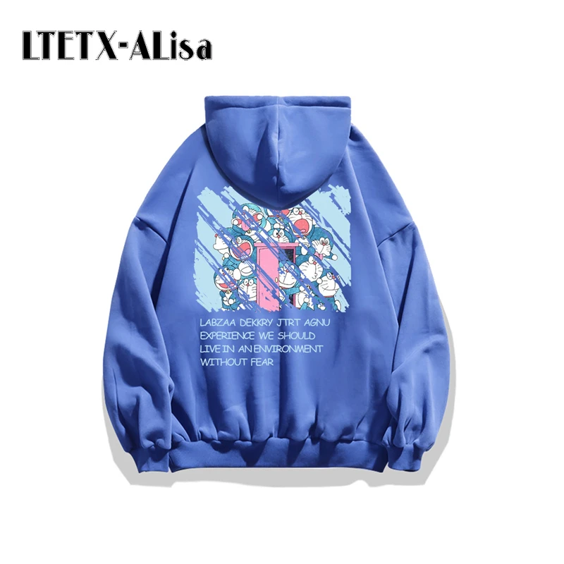 LTETX-ALisa winter korean fashion women's hoodie Kawaii bell cat streetwear thickening cute harajuku couple blouses Pullover