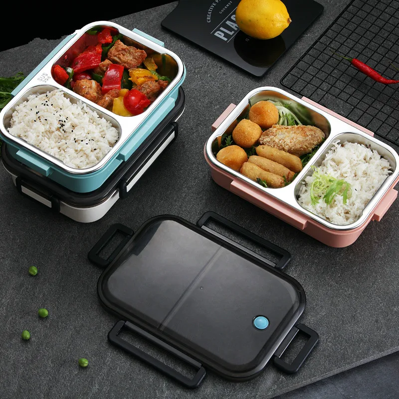 

Japanese Lunch Box With Compartment 304 Stainless Steel Bento Box For Kids School Food Container Leak-proof Food Box