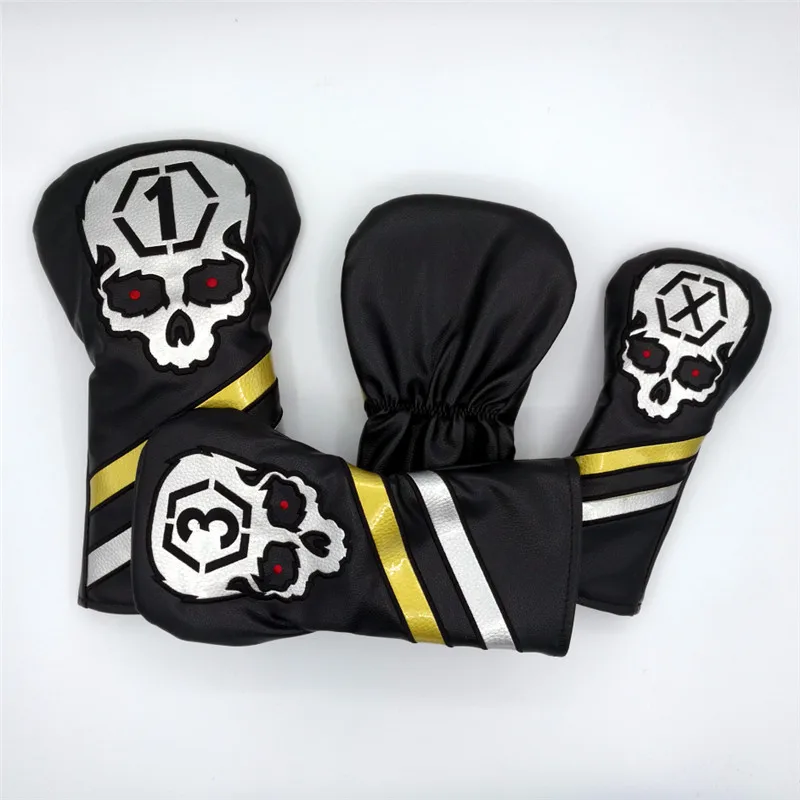 [2 цвета] головные уборы с черепом для гольфа гибридные Чехлы водителей гольф лес