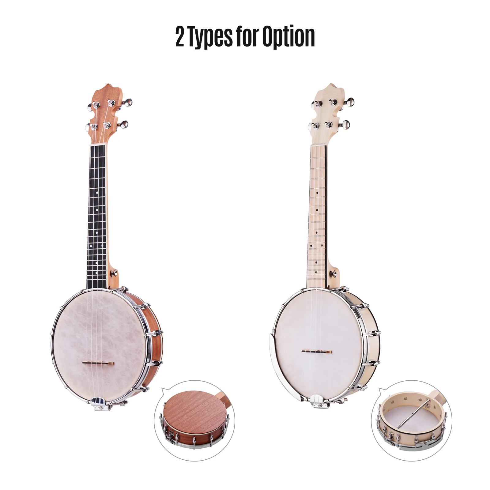 

Ammoon 23 Banjo Uke 4 Banjolele Sapele Body Okoume