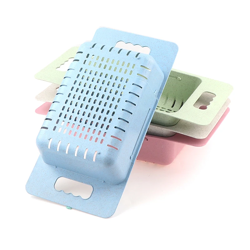 

Multifunctional Sink Draining Rack Retractable Storage Box Vegetables Basket
