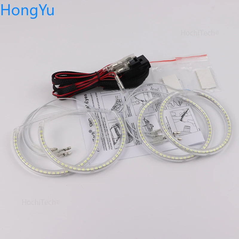 

Для Mazda 3 mazda3 2002 - 2007 супер яркий белого цвета 3528 SMD комплект светодиодов «глаза ангела» Противотуманные фары светильник дневные ходовые огни