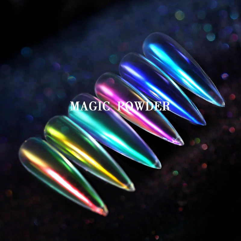 0.5g 0.2g Chameleon Nail Glitter Dust Mirror Effect Nail Art Chrome Pigment Holographic Nail Powder Nail Art Decoration