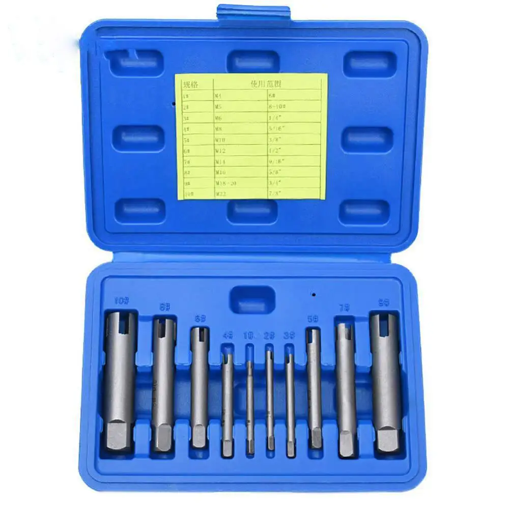 

Набор для удаления поврежденных гаек и болтов, съемник шпилек, винты для удаления сломанных болтов, стальная головка, съемник винтов вытяжной кран