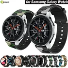 Ремешок силиконовый для наручных часов, спортивный браслет для Samsung Galaxy Watch 46 мм 42 мм, разные цвета, 20 мм 22 мм