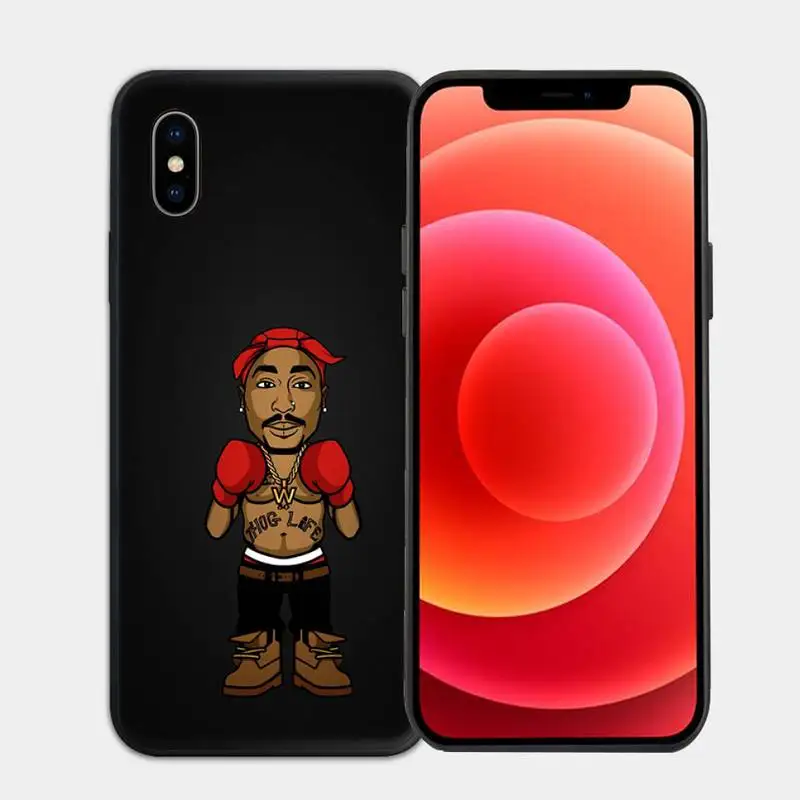

Cartoon Hot 2Pac Tupac Amaru Shakur Phone Case for iphone 6s 7 8 plus xr xs 11 12pro max mini case