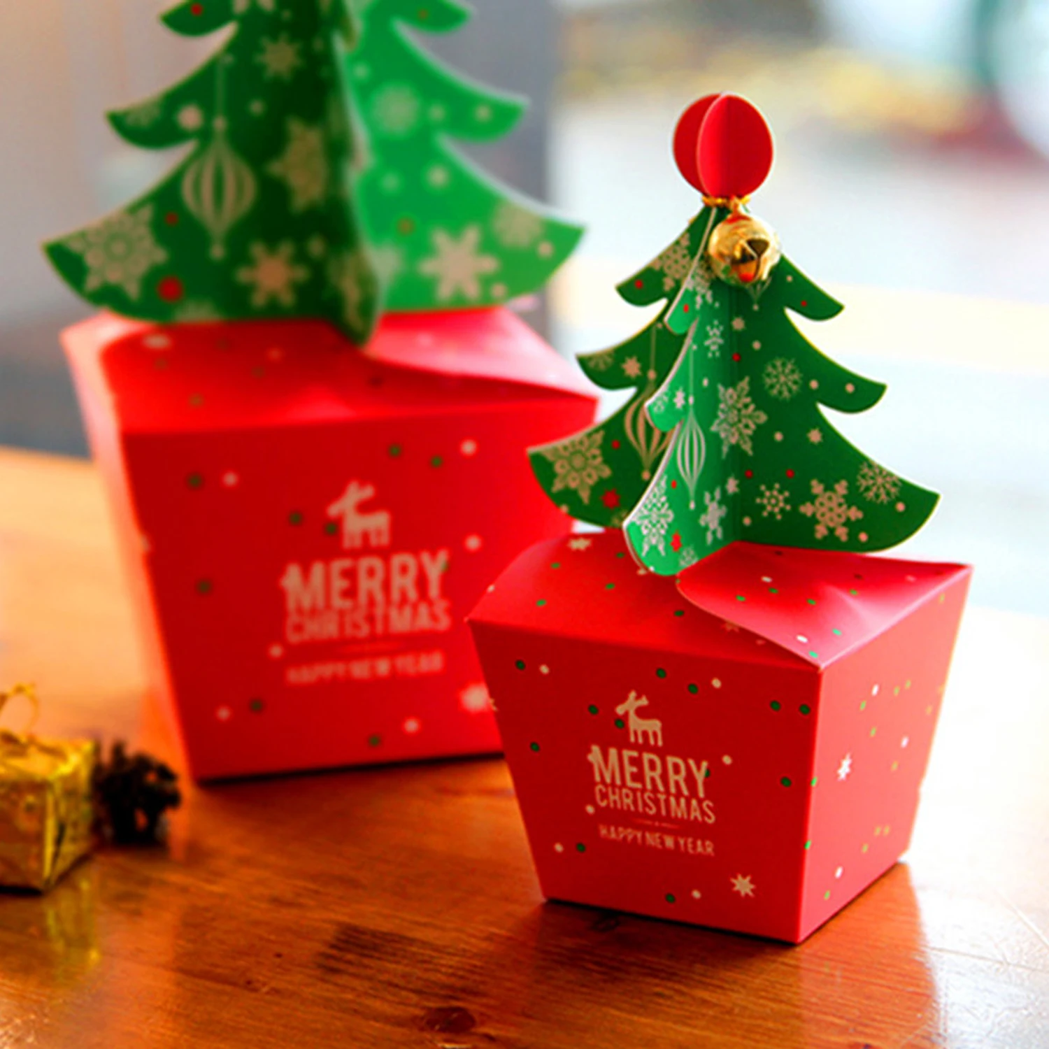 Behogar 10 шт. Рождественская елка конфеты печенье в подарок подарочные бумажные