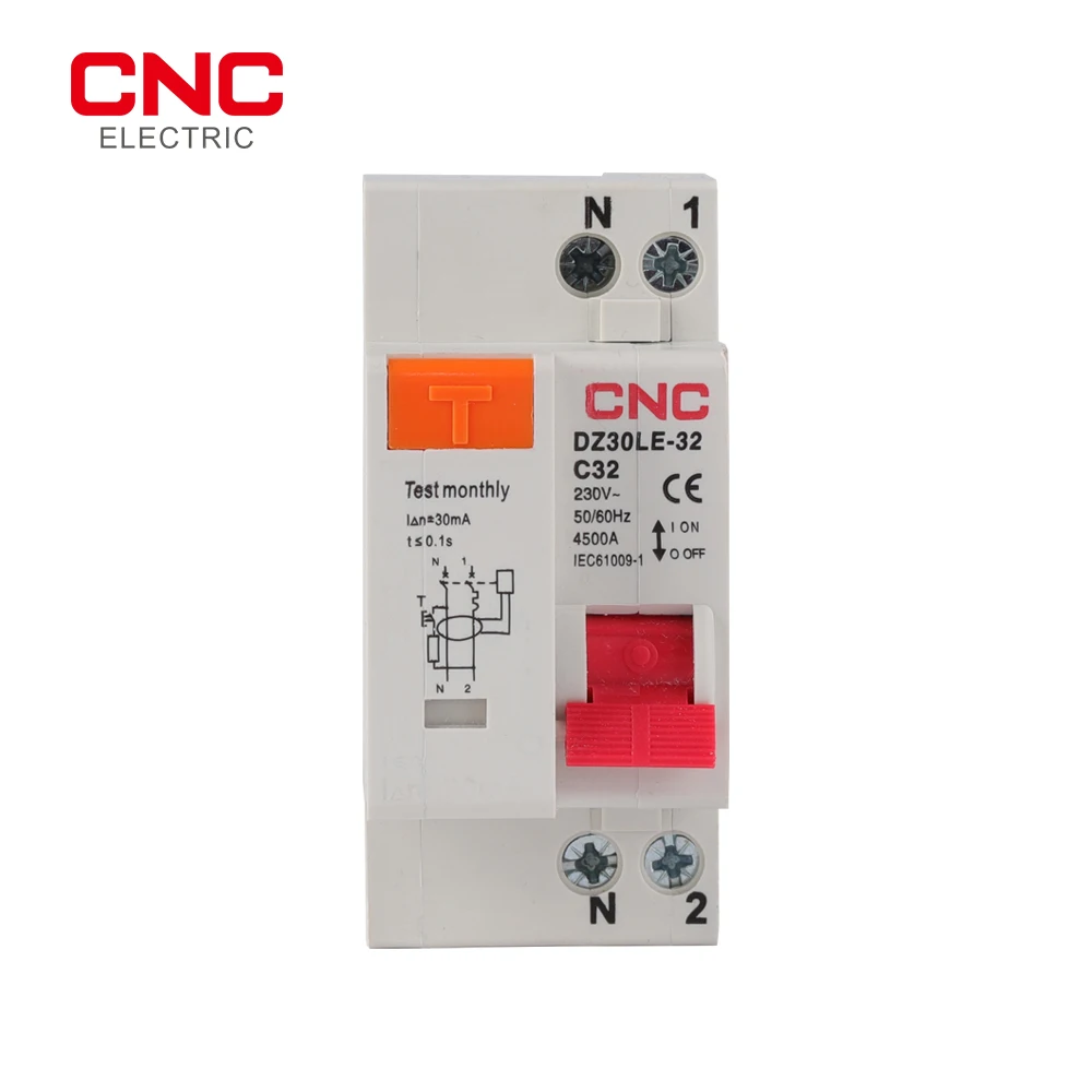 CNC DZ30LE-32 230 В 1P + N 36 мм автоматический выключатель с защитой от перегрузки и утечки
