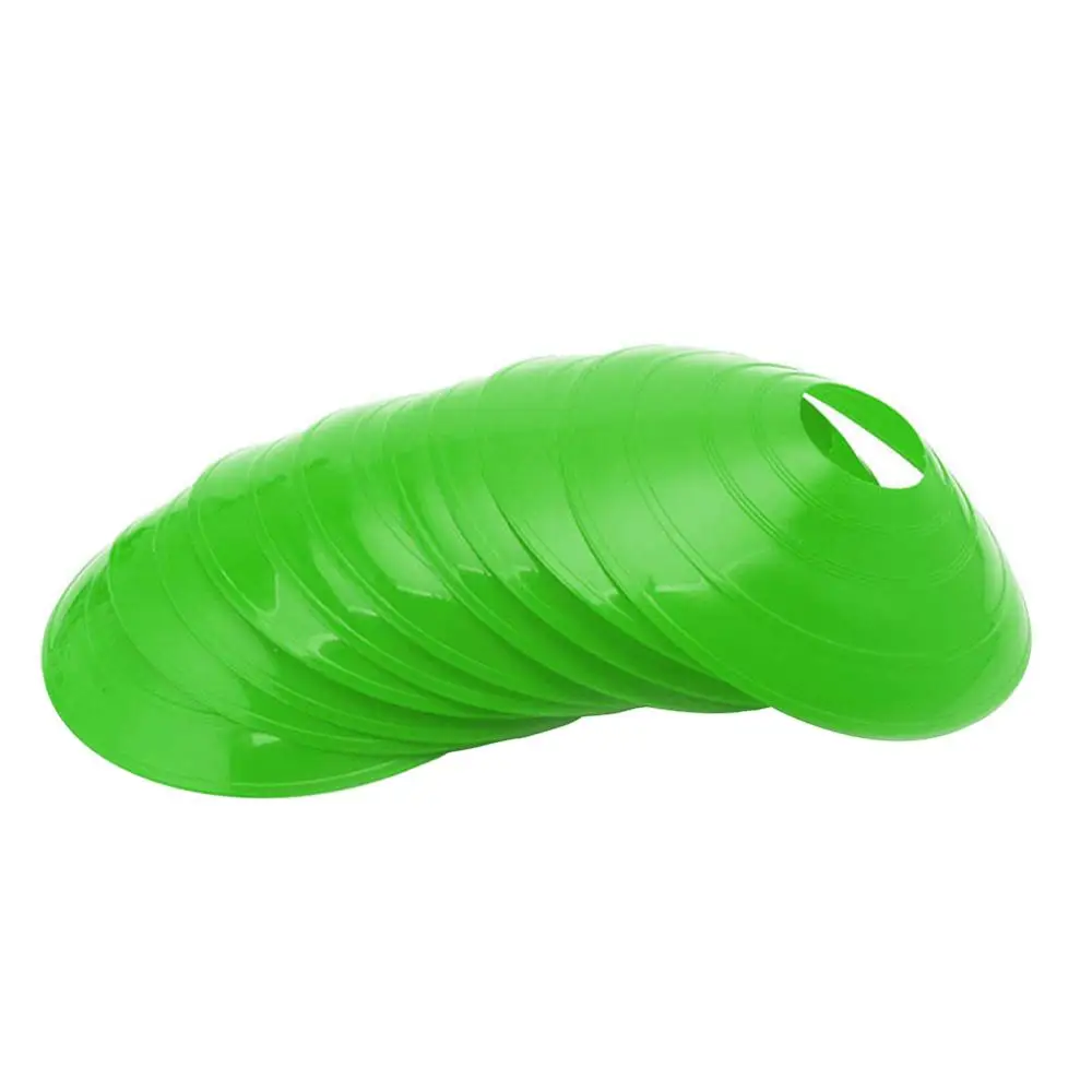 

10PCS Outdoor Sport Football Soccer Rugby Speed Training Disc Cone Cross Track Space Marker Inline Skating Cross Speed Training