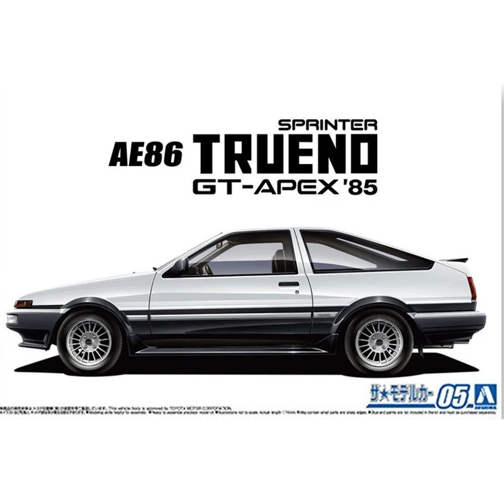 Aoshima 06141 1/24 Toyota AE86 Trueno 85 With built-in Racin