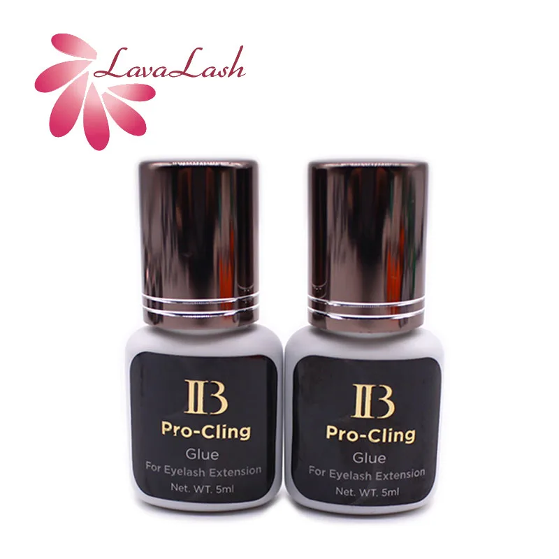 

2 Bottles IB Pro-Cling Glue For Eyelash Extension 3s Dry Lash Eyelash Glue Korea Original Dark Gray Cap False 5ml Makeup Shop