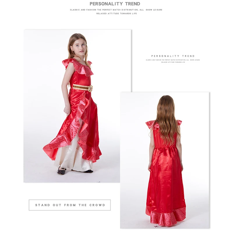 Детское платье для косплея на Хэллоуин длинное в виде листа лотоса девочек