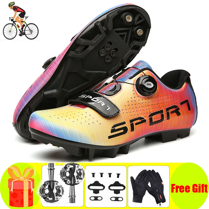

Professional Athletic Bicycle Sapatilha Ciclismo MTB Cycling Shoes Men Self-Locking Women Sneakers Colorful Sports Bicicleta