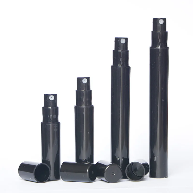 100 шт 2 мл 3 4 5 черный пластмассовый распылитель для духов маленький мини пустой