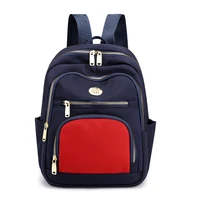 fashion women backpacks hit color patchwork backpack for girls school bag nylon travel bagpack ladies rucksack sac a dos
