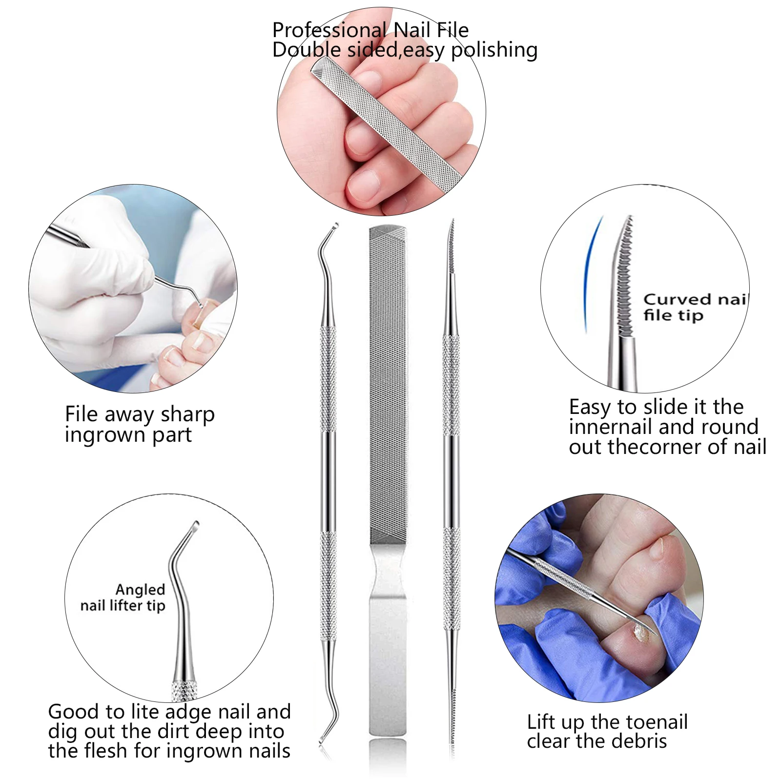 Набор инструментов для удаления вросших ногтей профессиональные инструменты