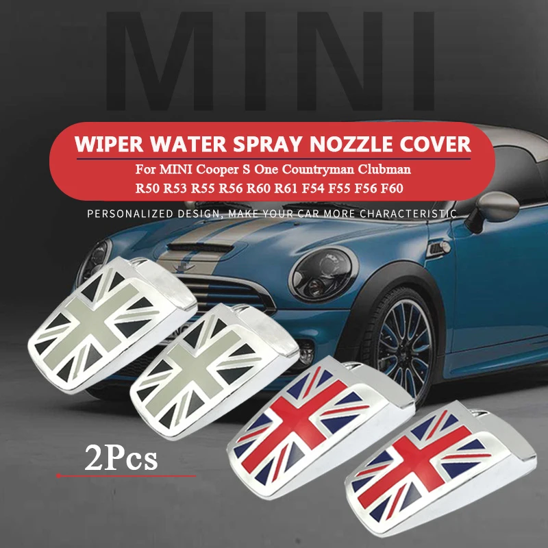 

Wiper Water Spray Nozzle Cover For MINI Cooper S One Countryman Clubman R50 R53 R55 R56 R60 R61 F54 F55 F56 F60 Wiper nozzle