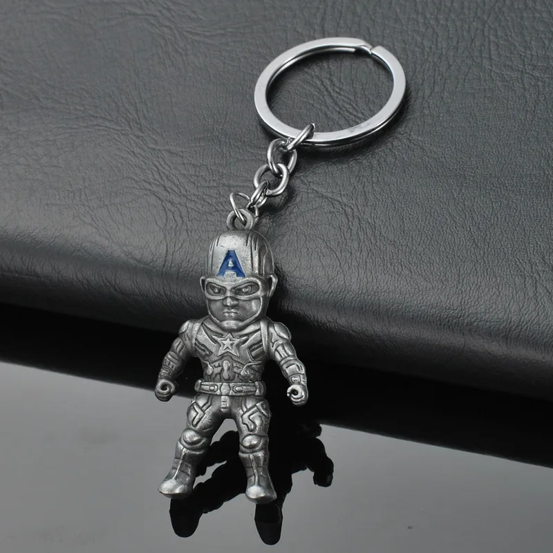 marvel captain america iron man keychain alloy character pendant avengers movie peripheral pendant christmas birthday gifts free global shipping