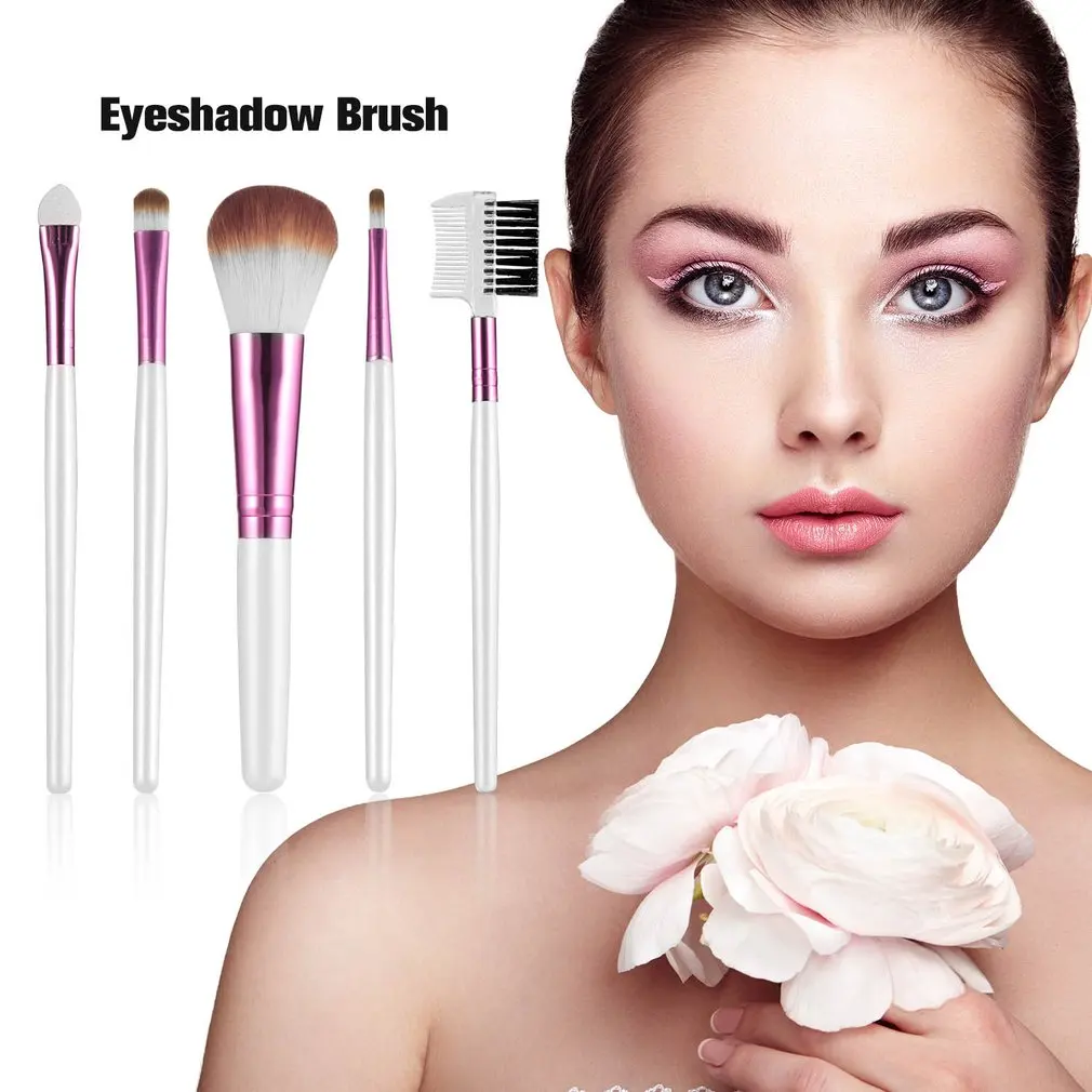 Профессиональные женские кисти для макияжа лица 5 шт./компл. или 1 с деревянной