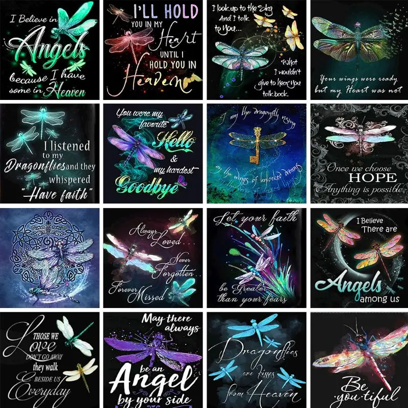 2020 Стрекоза DIY 5D полная дрель алмазная живопись вышивка крестиком набор