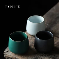 pinny 120ml vintage japanese style coarse pottery teacup ceramic glaze kung fu tea cups retro master cup