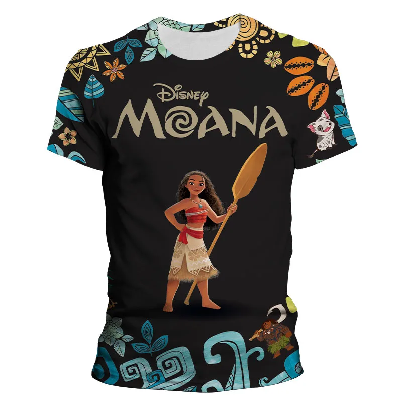 Новинка летняя детская одежда с мотивом фильма Моана футболка короткими