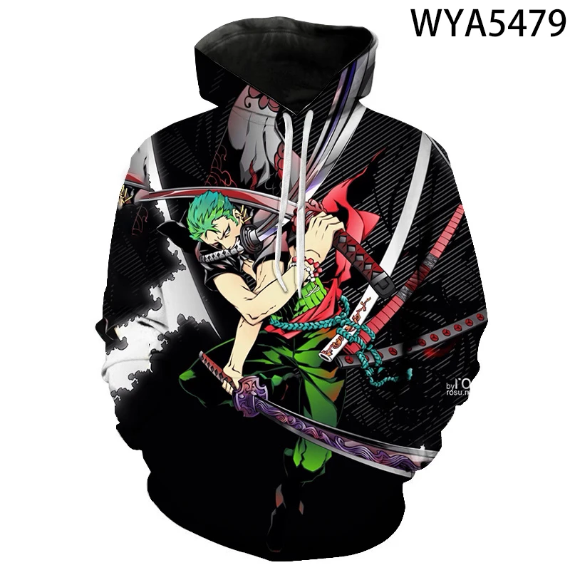 

Новые модные повседневные толстовки для мальчиков и девочек с мультяшным аниме 3D принтом, уличная одежда, мужские и женские детские толстов...