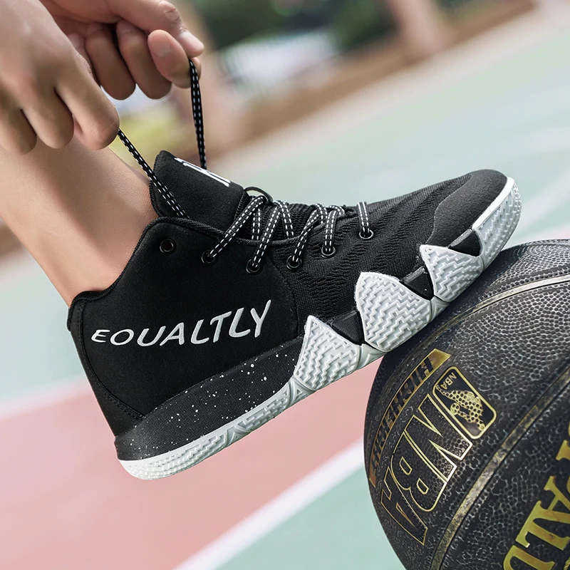 Kyrie 4 мужские баскетбольные кроссовки Jordan Zapatillas Hombre Ретро Нескользящие с высоким