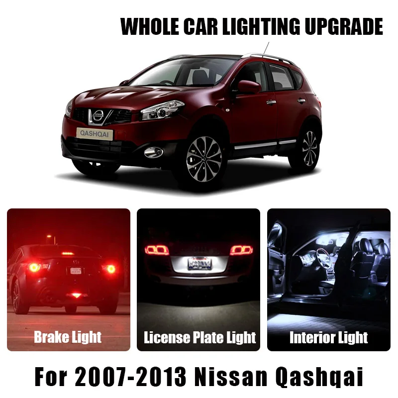 Автомобильные светодиодсветодиодный лампы стоп сигнал задний свет для Nissan Qashqai