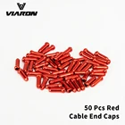 50 шт.лот MTB велосипеда велосипедные тормоза переключения передач алюминиевый внутренний кабельные наконечники Crimps цикл Велоспорт части переключателя скоростей переключения кабели с торцевыми крышками