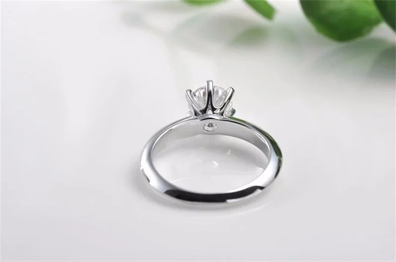 Кольцо Vecalon solitaire, серебро 925 пробы, 7 мм, AAAAA, Sona Cz, обручальное кольцо, кольца для женщин, свадебные ювелирные изделия