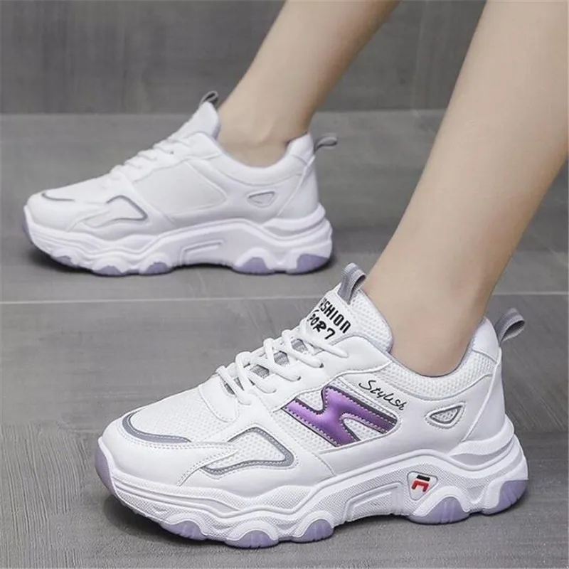 

New mesh breathable women's shoes fashion shallow mouth women casual shoes sports womens sneakers platform running loafers
