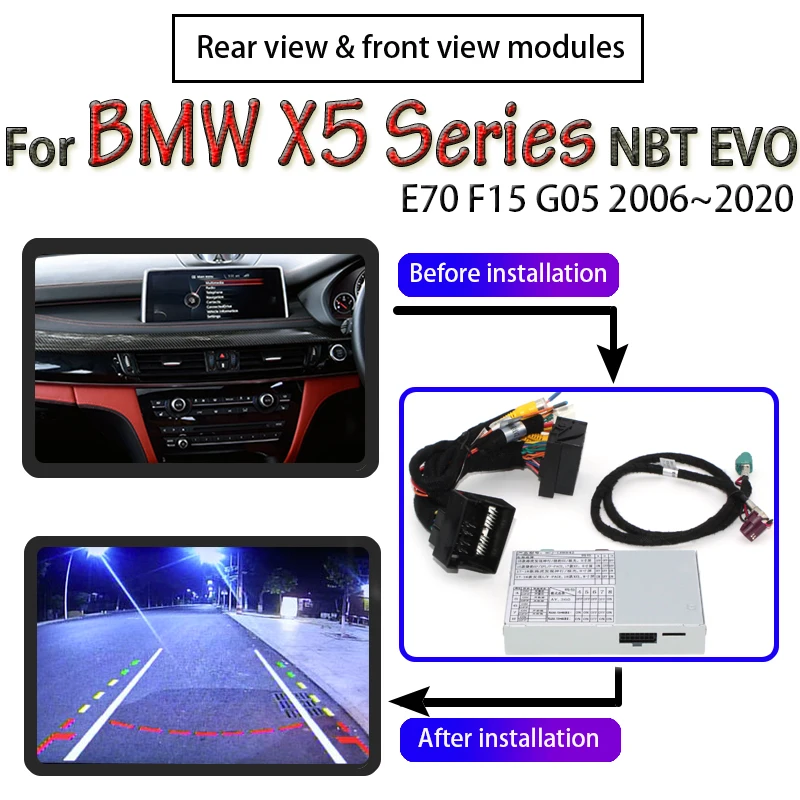 Адаптер интерфейса CIC NBT EVO MGU для BMW X5 E70 F15 G05 2006 ~ 2020, парковочный оригинальный экран, улучшенный декодер для камеры