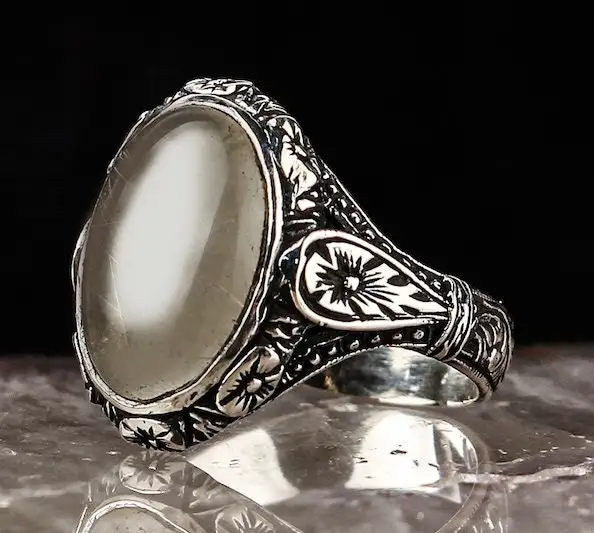 

Smoky Quartz Stone Silver Ring, Handmade Ring, Jewelry Gift For Mens and Womens
