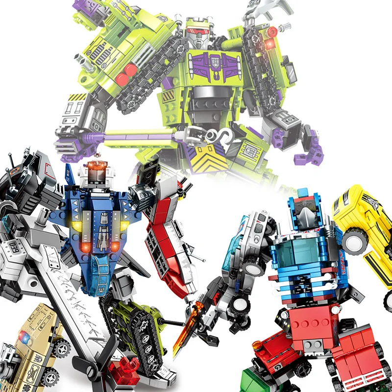 6 в 1 создатель трансформации Военная война Робот Разрушитель оружие Танк корабль