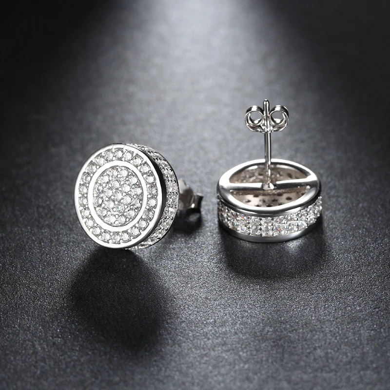 Silver Color Effie queen золотистого и серебристого цветов; Цвет серьги-гвоздики по заказу покупателя цирконий круглый ювелирные аксессуары ‒ серёжки для Для женщин знаменитый бренд DE130 - Окраска металла: Silver Color