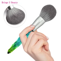 1pc rainbow crystal handle powder brush makeup brush fluffy foundation brush pro powder brush blush brush for daily makeup
