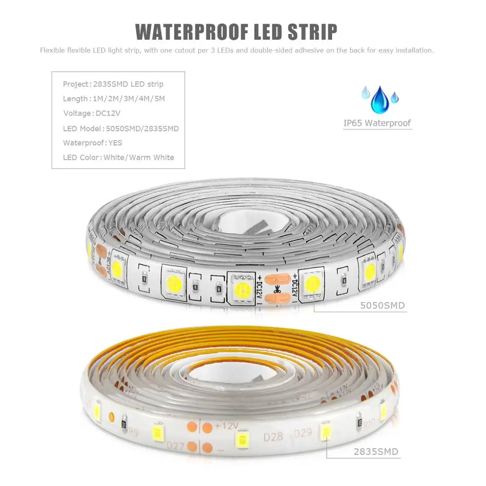 Умный сенсорный диммер 5050 2835 SMD Светодиодная подсветка под шкаф