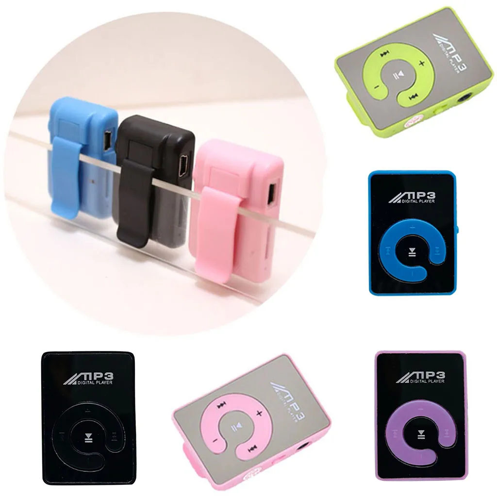 Цифровой MP3-плеер с зеркальным зажимом USB поддержка 1-8 ГБ SD TF-карта лидер продаж