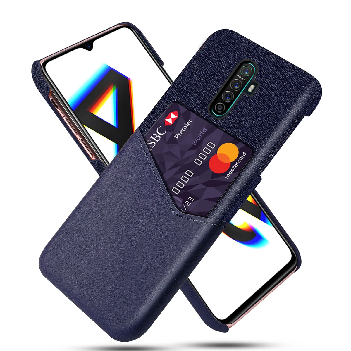 Для Oppo Reno Ace чехол из искусственной кожи мягкая ткань комбинированный