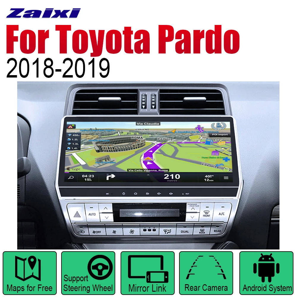Автомобильный GPS навигатор на Android для Toyota Pardo LC950 Prado 950 2018 ~ 2019 проигрыватель с
