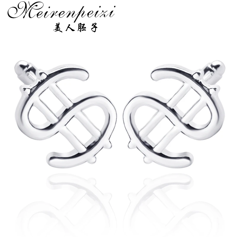 

New Design Dollar Sign Silver Plated Cufflinks Shirt Cuff Buttons For Mens Woman Classic Dollar Christmas Gift Free Shipping